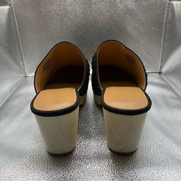 J.Crew Women's Sueded Vegan Leather Clogs Black With Silver Stud Detail 9.5 - Picture 5 of 9